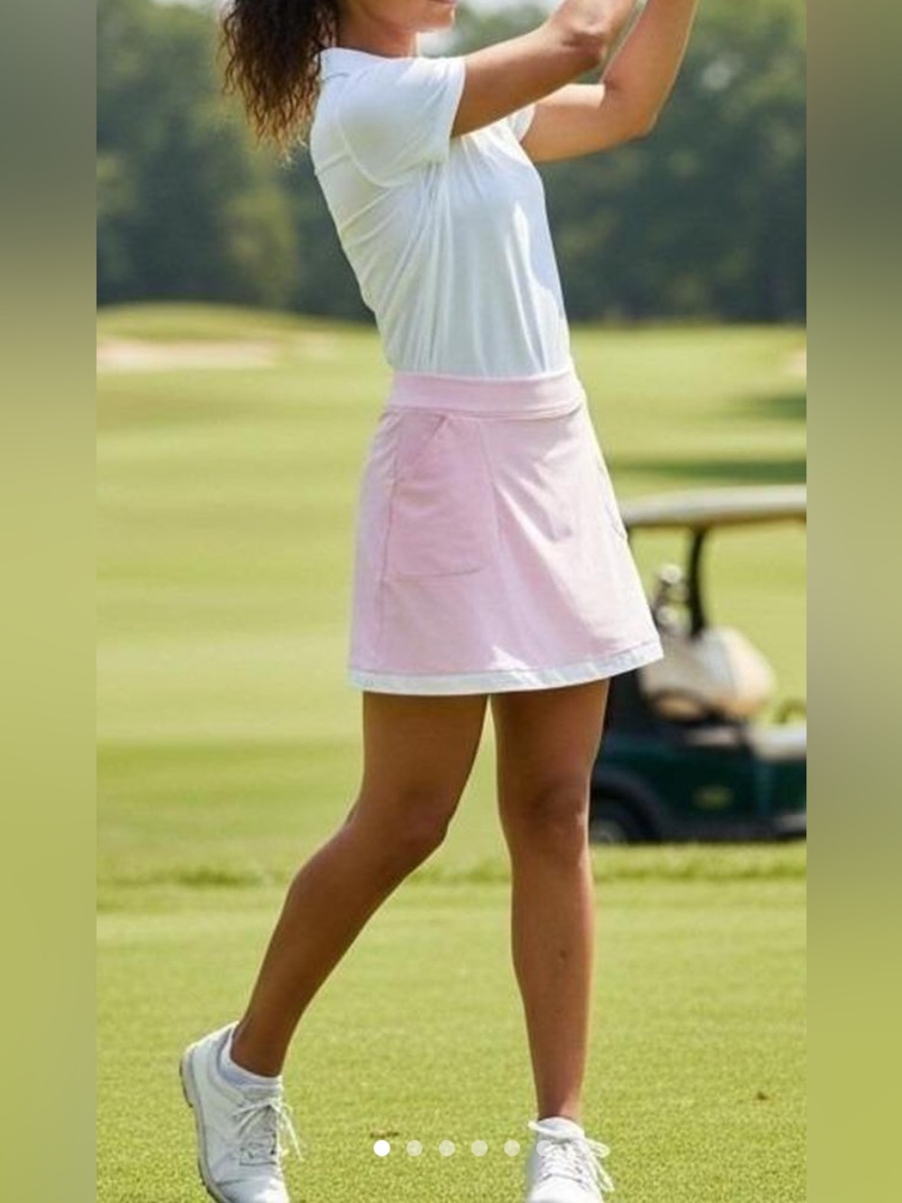PETER MILLAR Pink Sports Skort with Pockets